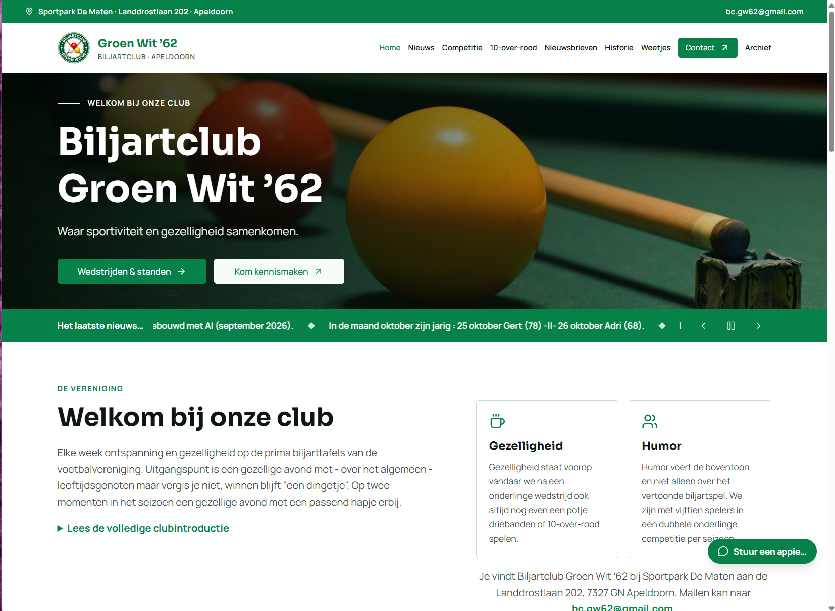 Nieuwe website 2026